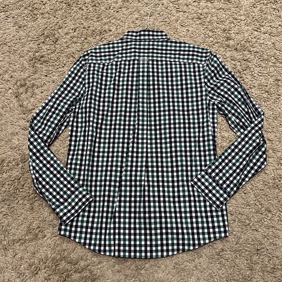 NWT Men's Jack Spade Palmer Gingham LS Shirt Green, Navy Blue Check Large - Picture 9 of 10